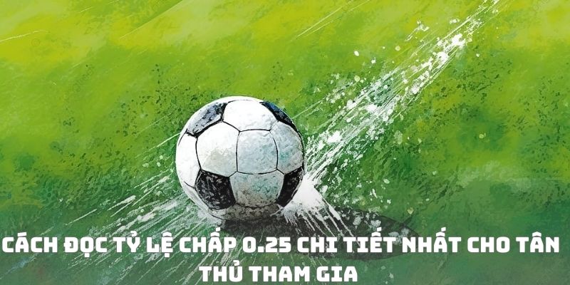 Cách đọc tỷ lệ chấp 0.25 chi tiết nhất cho tân thủ tham gia